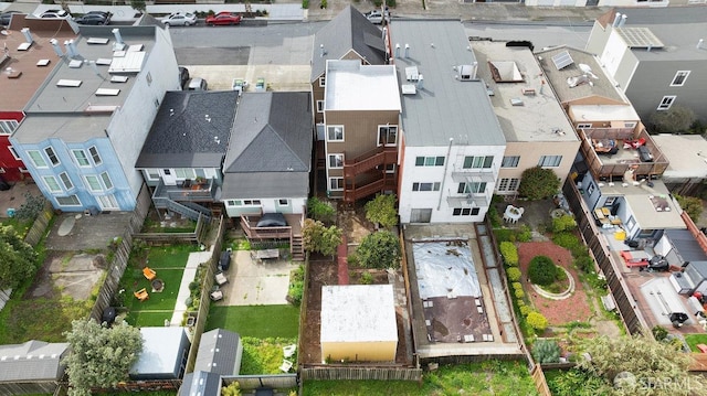 bird's eye view with a residential view