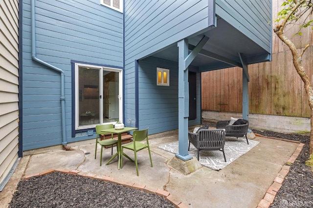 75 Lurline St, San Francisco, CA 94122 - view of patio / terrace with an outdoor living space