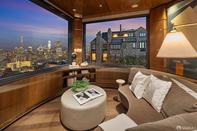 947 Green St Unit 6, San Francisco, CA 94133 - cinema room with wood ceiling