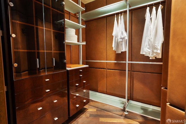 view of walk in closet