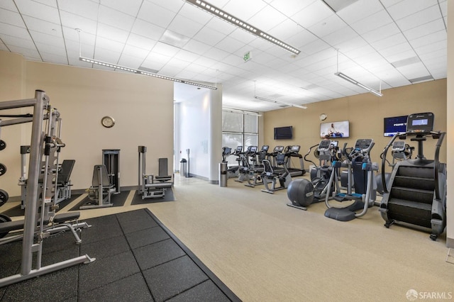 view of exercise room