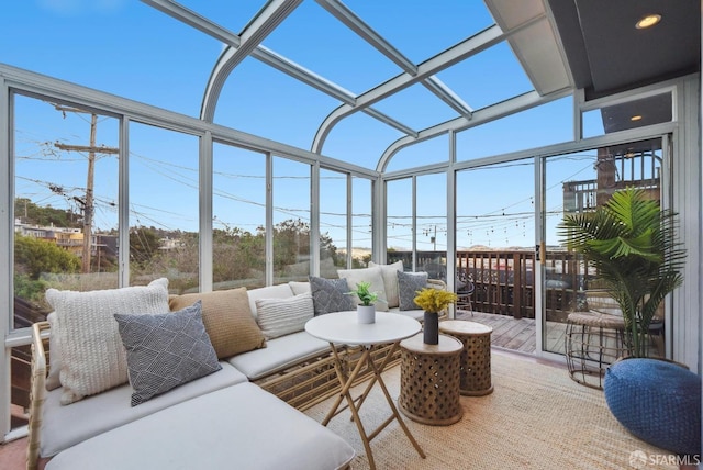 view of sunroom / solarium