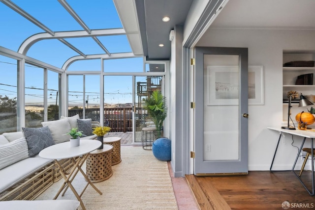 view of sunroom