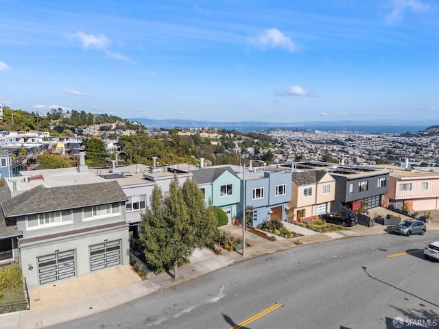 drone / aerial view with a residential view