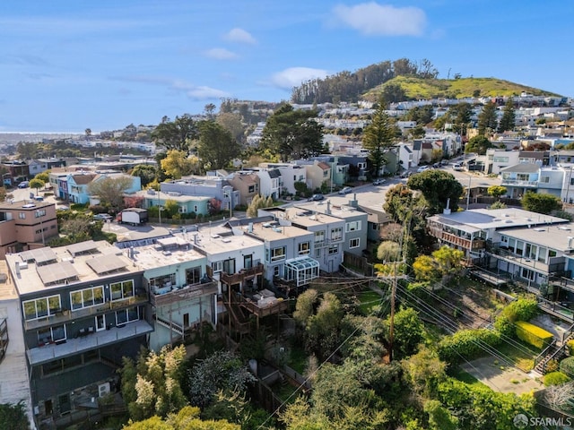 bird's eye view with a residential view