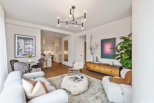 living room featuring wood finished floors