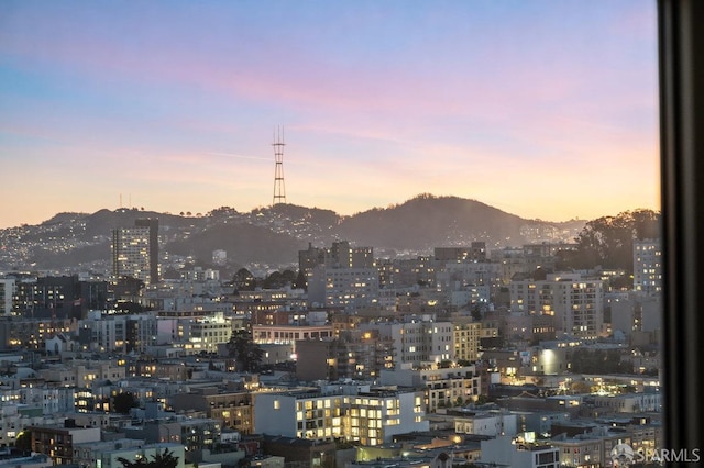 view of city with a mountain view