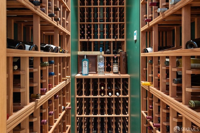 view of wine room