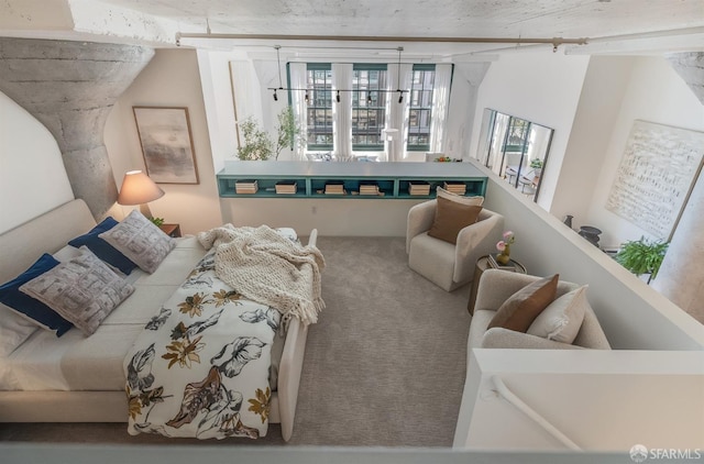 view of carpeted bedroom