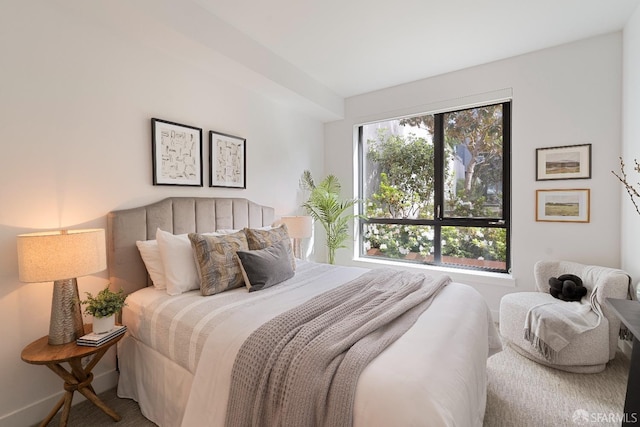 bedroom with baseboards