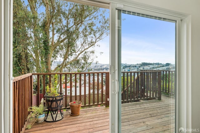 view of wooden deck