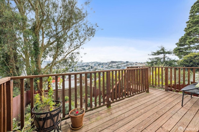 view of wooden terrace