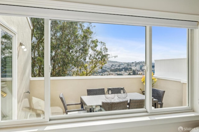 view of sunroom