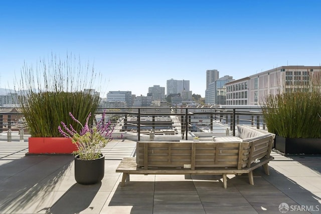 view of patio with a balcony