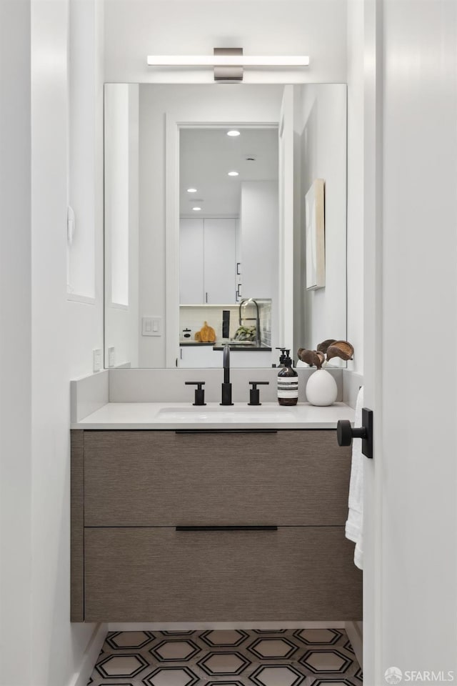 bathroom with vanity