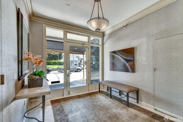 1190 Sacramento St Unit 6, San Francisco, CA 94108 - doorway to outside with crown molding