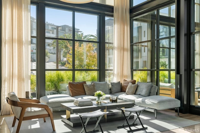 view of sunroom