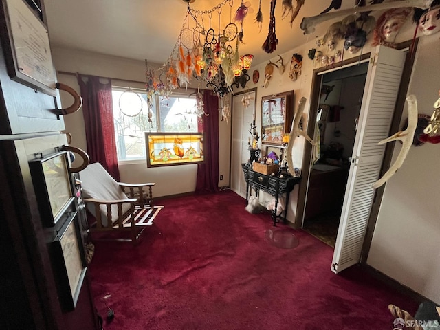 sitting room with carpet