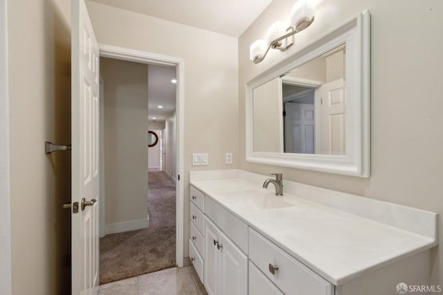 bathroom featuring vanity and tile patterned floors