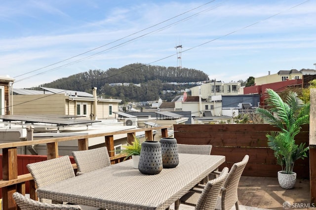 view of patio with outdoor dining area