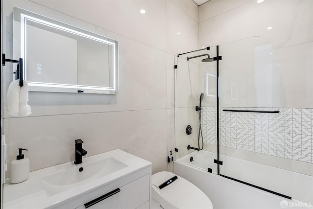 4038 18th St, San Francisco, CA 94114 - bathroom featuring bath / shower combo with glass door and vanity