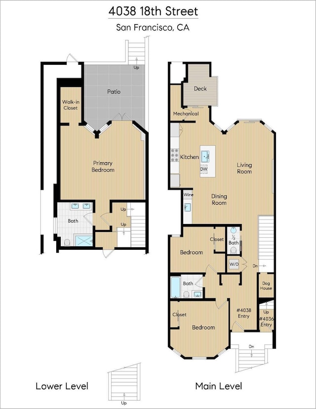 4038 18th St, San Francisco, CA 94114 - view of floor plan / room layout