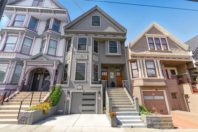 4038 18th St, San Francisco, CA 94114 - victorian home featuring an attached garage and driveway