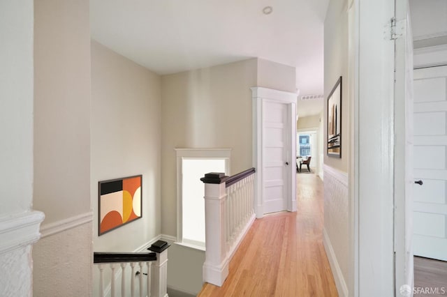 hall featuring light hardwood / wood-style floors