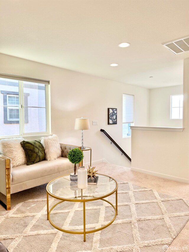 view of carpeted living room