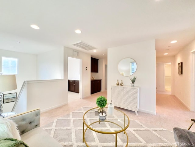 view of carpeted living room