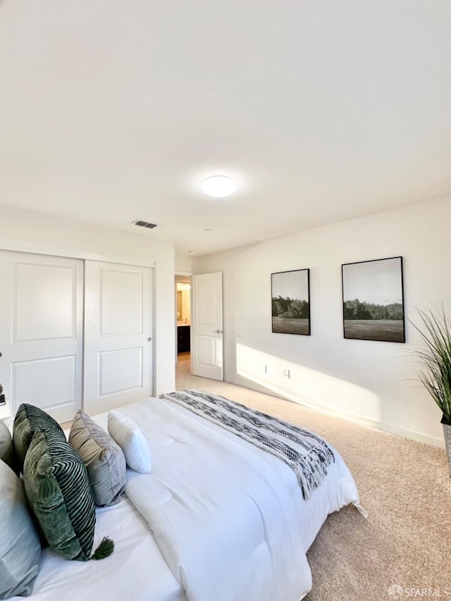 bedroom featuring carpet