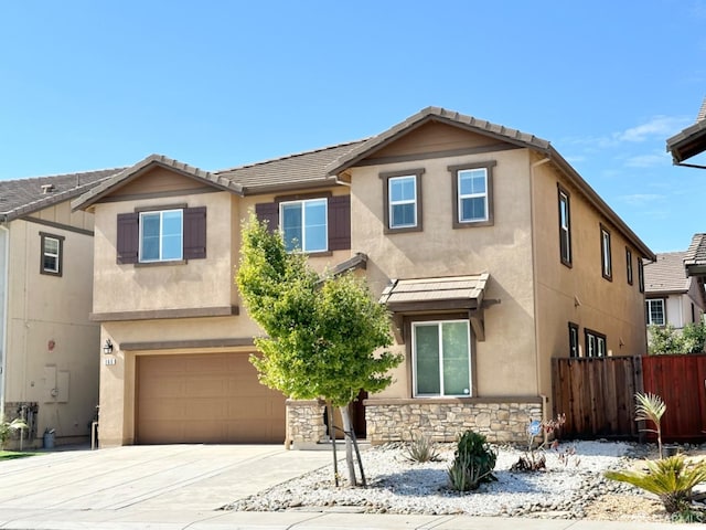 view of front of house featuring a garage