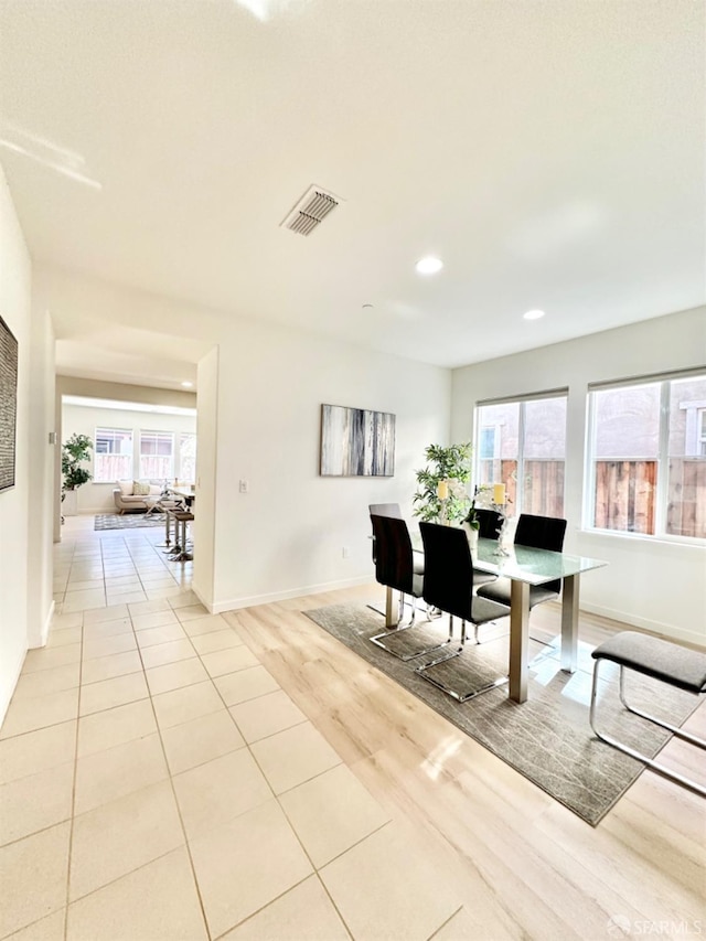 dining room featuring light wood-type flooring