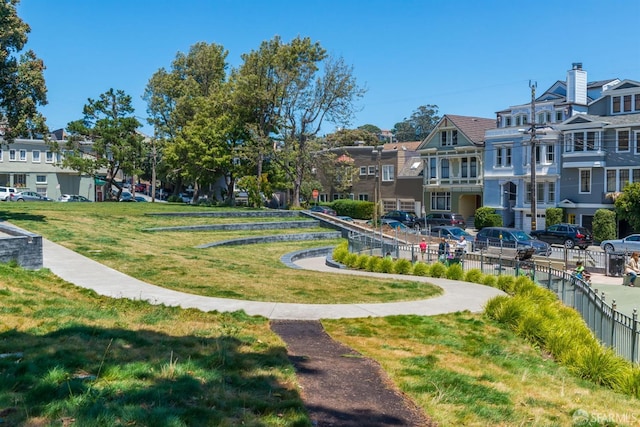 view of home's community featuring a yard