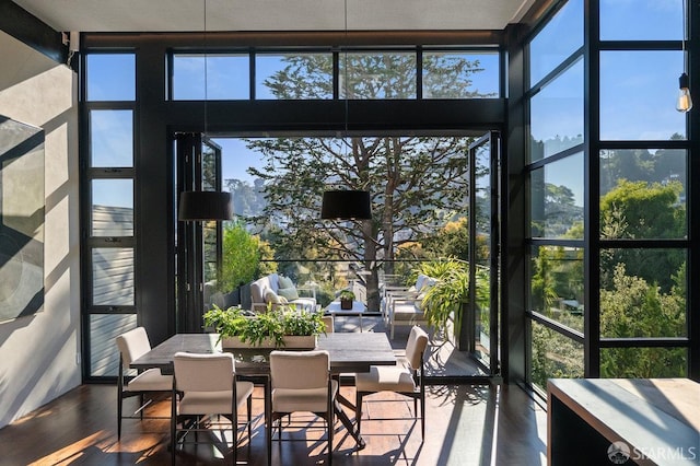 sunroom with a wealth of natural light