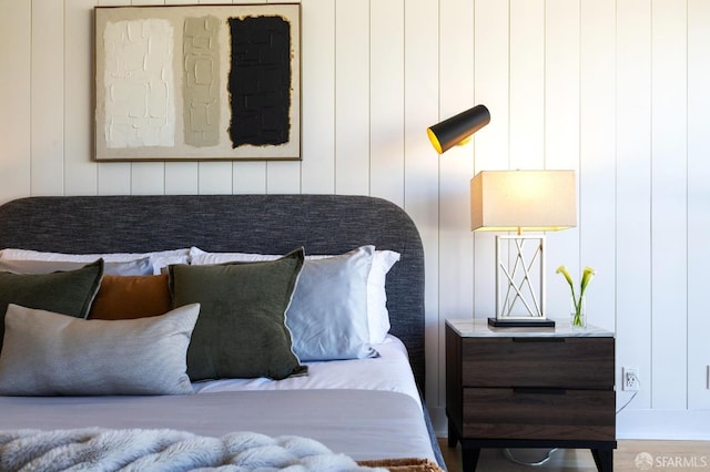 bedroom featuring hardwood / wood-style floors