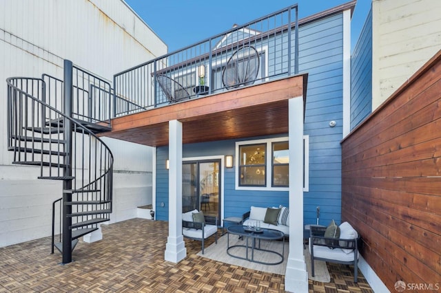 view of patio with outdoor lounge area