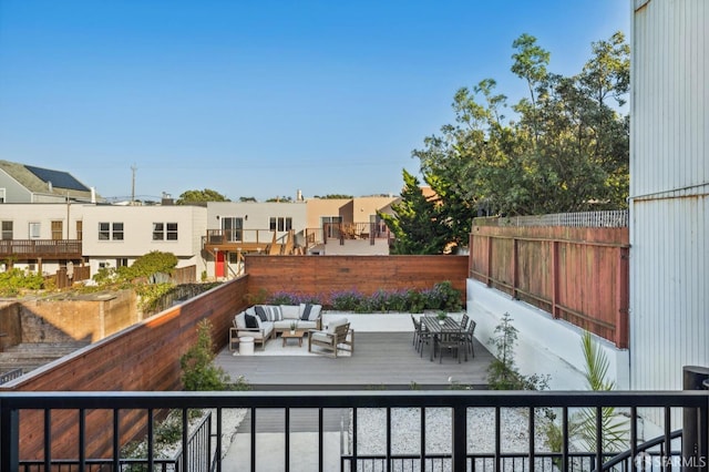 exterior space featuring outdoor lounge area