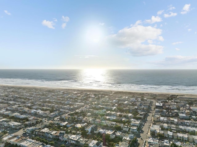 property view of water with a view of the beach