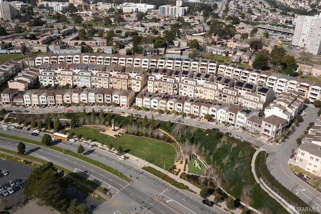 bird's eye view with a view of city