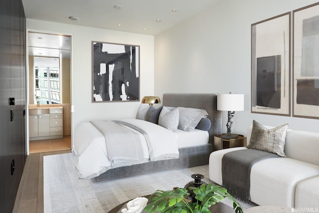 181 Fremont St Unit 54A, San Francisco, CA 94105 - bedroom with wood finished floors and recessed lighting