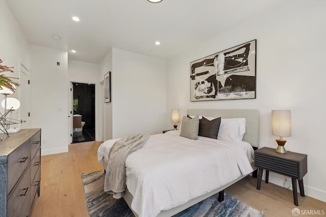 1234 Francisco St Unit 6, San Francisco, CA 94123 - bedroom featuring light wood-style flooring and recessed lighting
