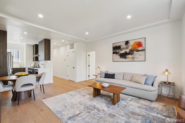 1234 Francisco St Unit 6, San Francisco, CA 94123 - living area featuring light wood finished floors and recessed lighting