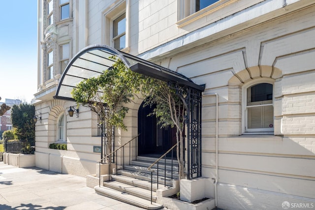 view of doorway to property