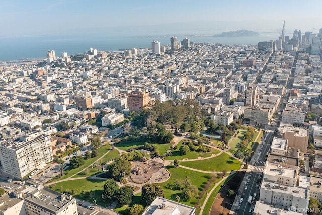 drone / aerial view featuring a view of city