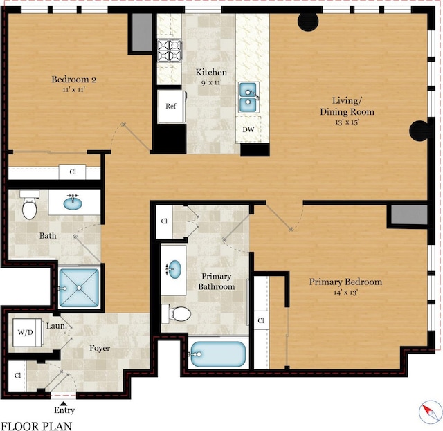 333 1st St Unit N307, San Francisco, CA 94105 - view of room layout