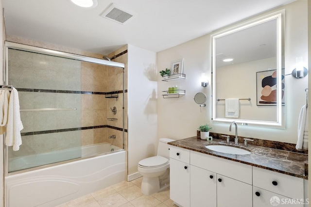 333 1st St Unit N307, San Francisco, CA 94105 - bathroom with vanity, bath / shower combo with glass door, and tile patterned floors