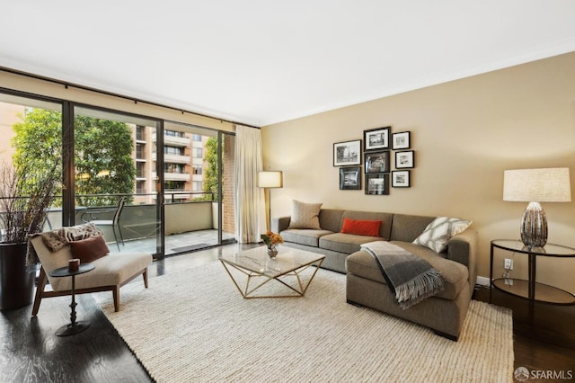 101 Lombard St Unit 216E, San Francisco, CA 94111 - living room with wood finished floors