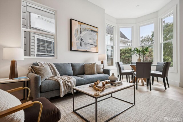 102 Baker St Unit B, San Francisco, CA 94117 - living room with wood finished floors