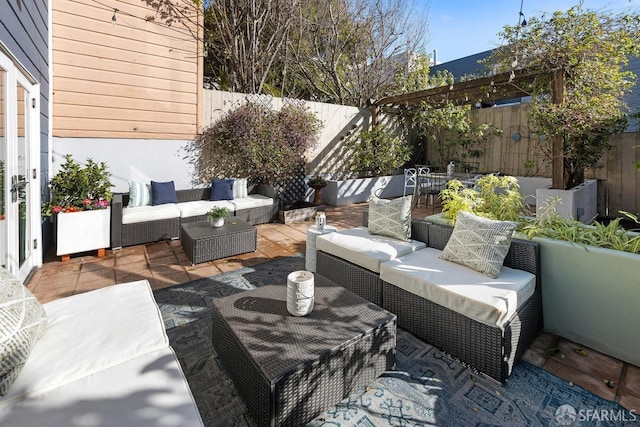 view of patio / terrace featuring outdoor lounge area